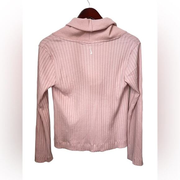 NIKE NWT Yoga Luxe Ribbed Long-sleeve Women's Pink Sweater Size Small $80 MSRP - Picture 6 of 14